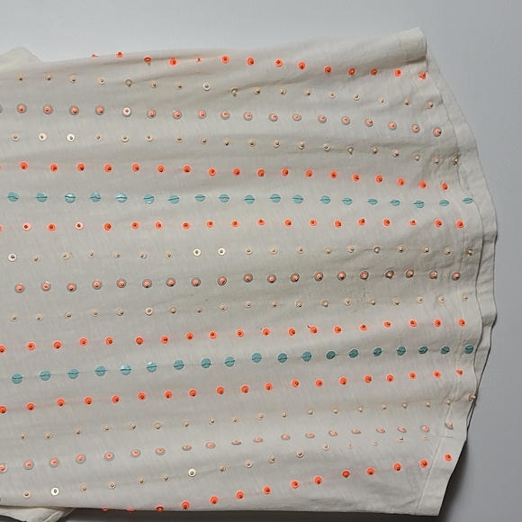 J. CREW Stacked Sequin 100% Cotton Sleeveless Tank Top in Cream Size XXS - Picture 5 of 16